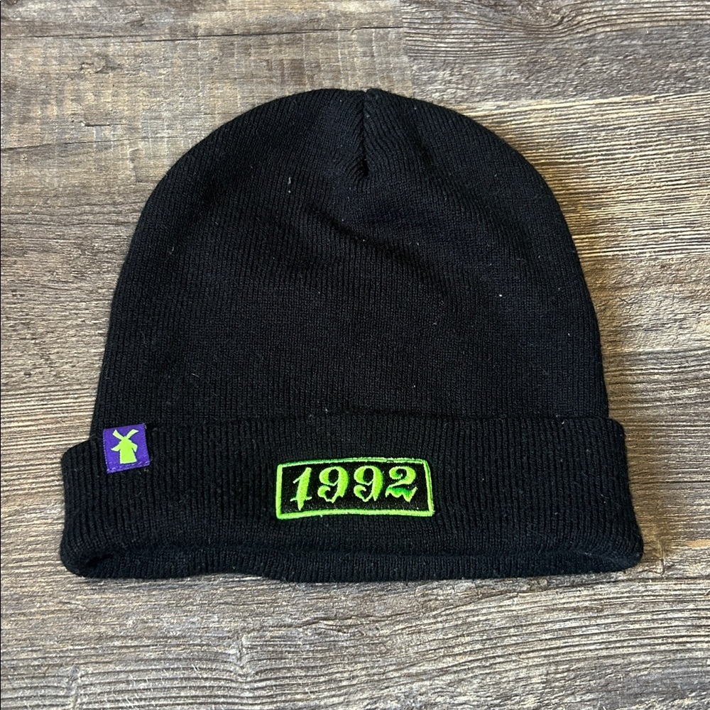 B55 Dutch Bros Unisex Black "1992" Slouch Beanie
